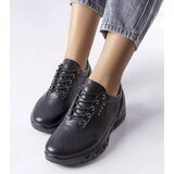 Gemre Black leather perforated Brodeur shoes | Shoptok.si