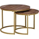 Mize za kavo z gnezdenjem 2 pcs Trdna mangova les in jeklo, (5000120497)