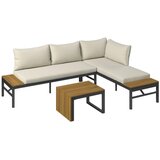 Ambia Garden LOUNGE GARNITURA tkanina akacija v celoti masivno jeklo | Shoptok.si