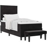  Krevet s opruga kutije s uzglavljem Crna 190 x 90 cm Baršun | shoptok.hr