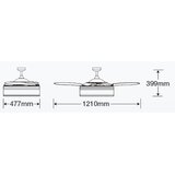  FANAWAY 511030 - LED plafonski ventilator FRASER 3xE27/20W/230V beli + daljinski upravljač | Eponuda.com