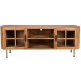White Label TV omarica iz masivnega kavčukovca v naravni barvi 150x55x38 cm Yaz – | Shoptok.si