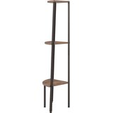  Kutna polica s 3 razine Tamnosmeđa-crna 45,5x31,5x120 cm | shoptok.hr