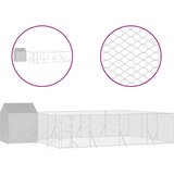 vidaXL Zunanja pasja ograda s streho srebrna 10x6x2,5m pocinkano jeklo - - Srebrna - 96.95 - 10 x 6 x 2.5 m - 2025- | Shoptok.si