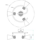 Globo 54807-3 - Spot svetlo AERON 3xE14/25W/230V | Eponuda.com