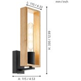 Eglo 49698 - Zidno svetlo LITTLETON 1xE27/60W/230V | Eponuda.com
