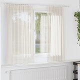 Voile zavjese s džepovima za šipke 2 kom. krem Krema 140 x 140 cm | shoptok.hr