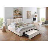 Meise Möbel Bež oblazinjena zakonska postelja brez letvenega dna 180x200 cm Canyon – | Shoptok.si