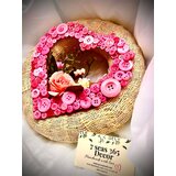 7 seas 365 ukrasni vjenčić ROZO SRCE, 25 cm | shoptok.hr
