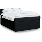 vidaXL Box spring postelja z vzmetnico črna 160x200 cm blago | Shoptok.si