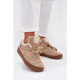 Boto Women's Sneakers on Platform with Furry Lining Beige Solvia | Shoptok.si
