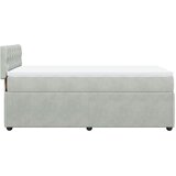  Box spring krevet s madracem svjetlosivi 90x190 cm baršunasti | shoptok.hr