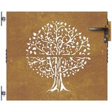 Vrtna vrata 85x75 cm corten jeklo dizajn drevesa | Shoptok.si