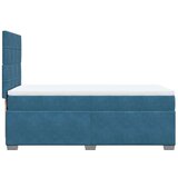 vidaXL Box spring krevet s madracem plavi 90x190 cm baršunasti | shoptok.hr
