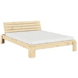 Karup Design Zakonska postelja iz masivnega bora z letvenim dnom 160x200 cm v naravni barvi Layers – | Shoptok.si