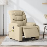Maison Chic Električni masažni stol - Relax naslanjač krem blago, (22042518) | Shoptok.si
