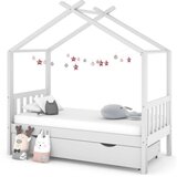  Okvir dječjeg kreveta s ladicom bijeli od borovine 80 x 160 cm | shoptok.hr