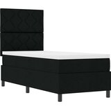  Krevet s opruga kutije s uzglavljem Crna 80 x 200 cm tkanina | shoptok.hr