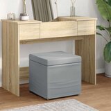  Stolica Svijetlo siva Tkanina i konstruirano drvo - Svjetlosiva 40 cm tkanina | shoptok.hr