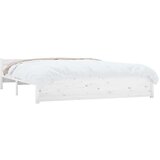  Posteljni okvir bel iz trdnega lesa 200x200 cm, (20643514) | Shoptok.si