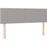 vidaXL LED posteljno vzglavje svetlo sivo 144x5x78/88 cm blago | Shoptok.si