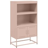  Visoka komoda ružičasta 68,5 x 38,5 x 123,5 cm čelična | Eponuda.com