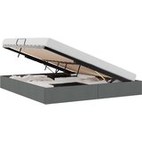 Otomanski krevet s pohranom Tamno siva 160 x 200 cm tkanina | shoptok.hr