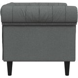 vidaXL Fotelj chesterfield temno siva tkanina | Shoptok.si