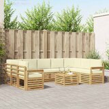 Set vanjskih sofa 8 pcs Bijela i Krem 59 x 59 x 37 cm Poliester | shoptok.hr