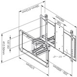 Vivanco TV Halterung voll beweglich 85" 37989 BFMO 8060 Vesa 600, 45kg Voll beweglich bis 85" | Shoptok.si