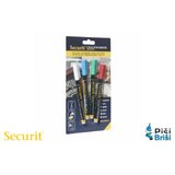 SECURIT MARKERJI s tekočo kredo FINE v štirih barvah BLSMA100V4COL | Shoptok.si