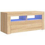 Maison Chic TV omarica - TV stojalo - Televizijska omarica z LED lučkami sonoma hrast 90x35x40 cm, (21701052) Cene