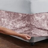 Catherine Lansfield Ružičasta navlaka za okvir kreveta s gumom od samta 152x198 cm Crushed Velvet – | shoptok.hr