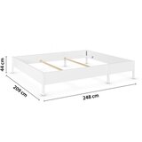 Rauch Möbel POSTELJA 240 cm x 200 cm , leseni material bela | Shoptok.si