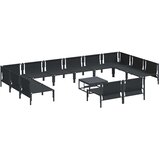 Sjedeća garnitura za vrt s jastukom 13 pcs Crna Čelik | Eponuda.com