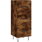  Komoda boja dimljenog hrasta 34 5x34x90 cm konstruirano drvo | shoptok.hr