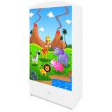 HAPPYKIDS Garderobna omara Dreamy safari Bela Cene