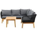Venture Home vrtna kutna lounge garnitura Chania, prirodna boja / crna | shoptok.hr