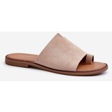 EVENTO PE1 Women's Suede Slip-On Sandals Beige Amite | Shoptok.si