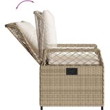  7-dijelni vrtni blagovaonski set od poliratana s jastucima bež | shoptok.hr