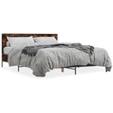 Furnova Posteljni okvir dimljeni hrast 160x200 cm inž. les in kovina, (21939846) | Shoptok.si