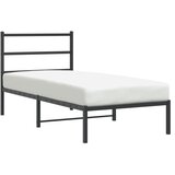 Metalni okvir za krevet s uzglavljem crni 90x190 cm | shoptok.hr