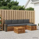  Set vanjskih sofa 6 pcs Prirodna i antracit | shoptok.hr