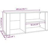 Ormarić za cipele dimljeni hrast 100x35x45 cm konstruirano drvo | shoptok.hr