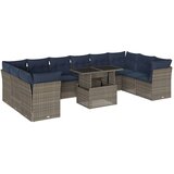 vidaXL 11-delni vrtni komplet sedežnih garnitur z blazinami siv poli ratan, (5000294336) | Shoptok.si