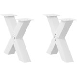  Noge za klub stolić u obliku slova X, 2 kom, bijele, 50 x (42-43) cm, čelik | shoptok.hr
