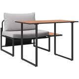  Vanjsko čelično sjedenje 2 pcs Svjetlosiva Čelik | Eponuda.com