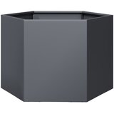  Vrtna sadilica antracit šesterokutna 69x60x45 cm čelična | shoptok.hr