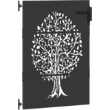 vidaXL Vrtna vrata Drugo Črna 100 x 125 cm Jeklo s prašnim premazom | Shoptok.si