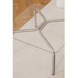 noo.ma Klubska mizica s stekleno mizno ploščo v srebrni barvi 60x80 cm Uku – | Shoptok.si